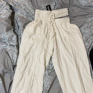 Off white cut out joggers